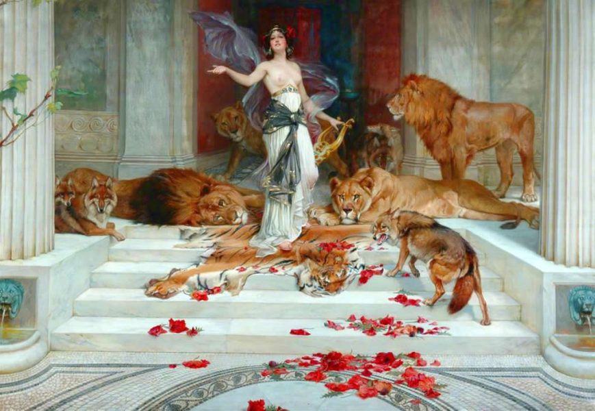 Wright Barker's 1889 painting of Circe as musician